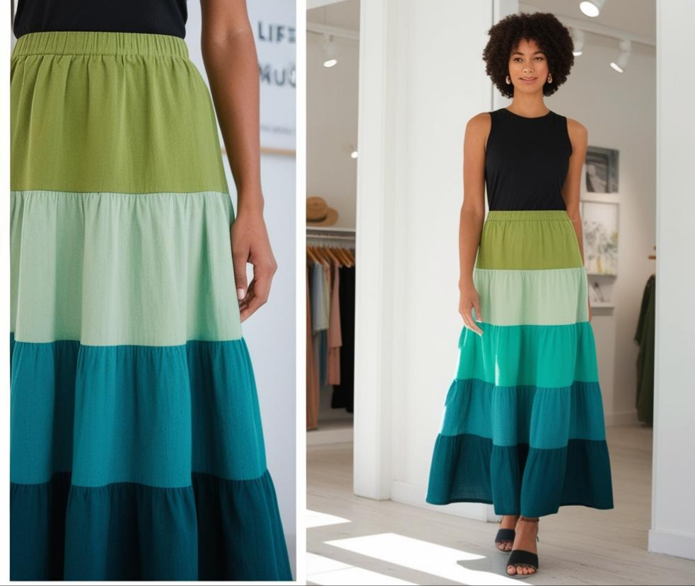 Modesty Matters - Ladies: Another Level Tiered Maxi Skirt