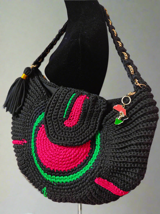 Larger Than Life Crocheted Travel Bag - RBG